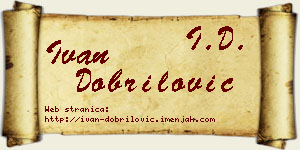 Ivan Dobrilović vizit kartica